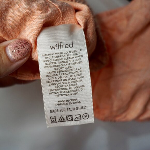 Aritzia Wilfred Wander  Linen Crop Top - Coral Size S - Picture 12 of 12